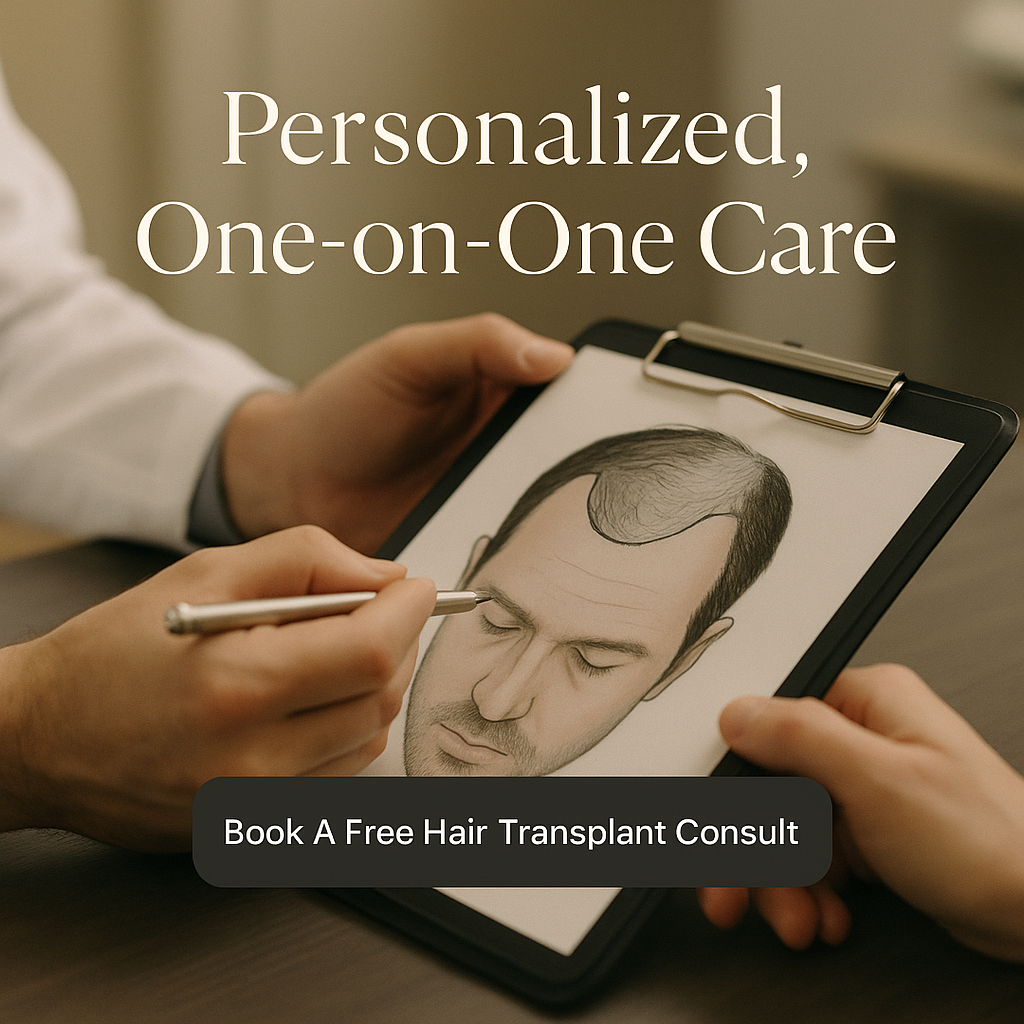 Hair clinic consult ad creative